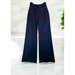 New Cabi Coco Trouser Pants Style #3920 Womens Sz 0 Blue Wide Leg Bell Bottom
